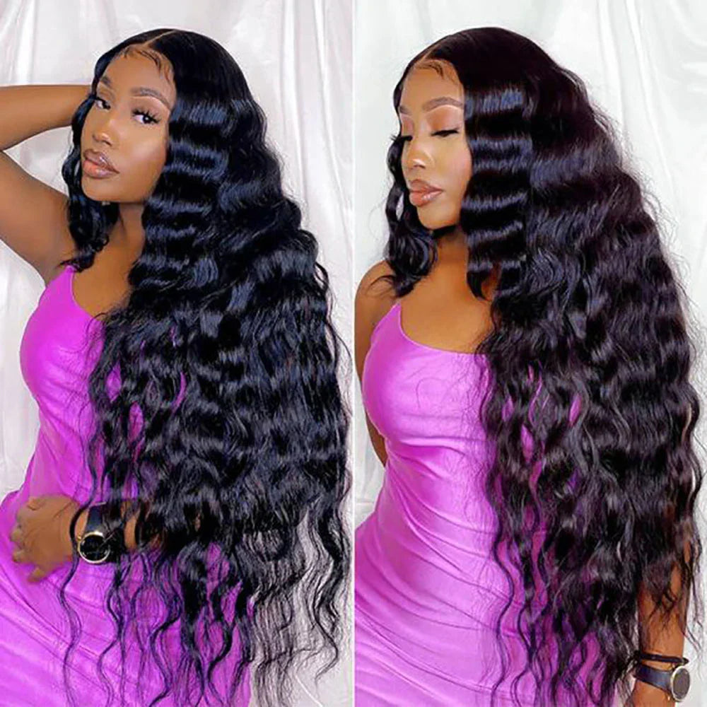 40 Inches loose deep wave straight wig human hair 120